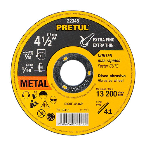 Pretul Type 41 disc for fine metal cutting 4-1/2'