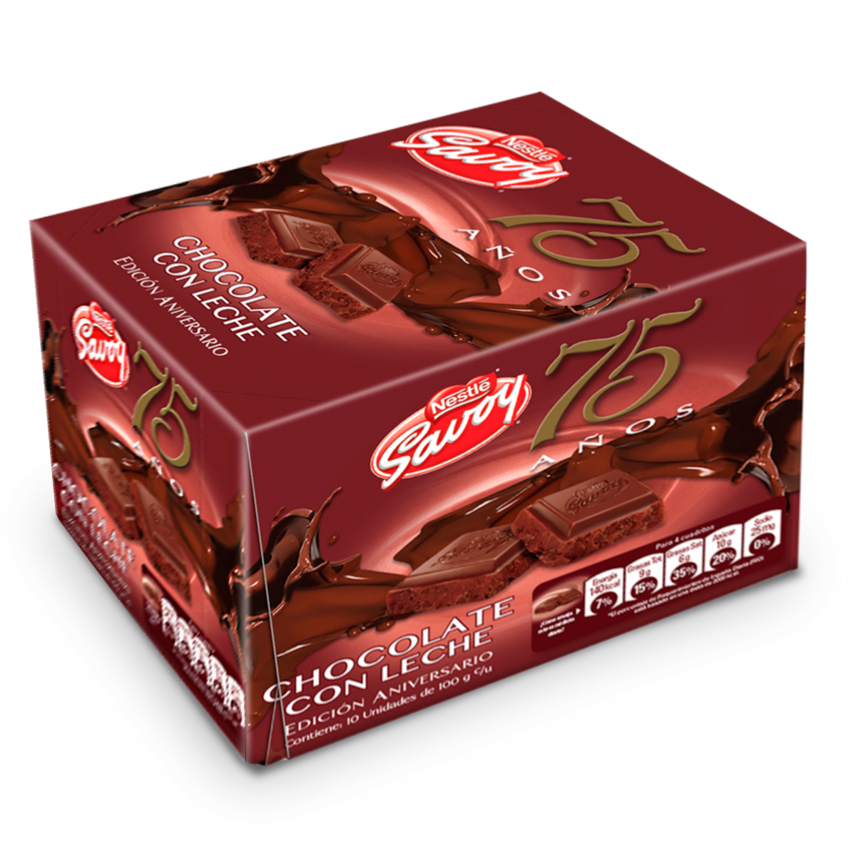 Savoy Chocolate Bar 75 Anniversary 3.52 oz                                                                   