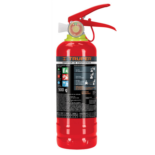 Truper 101172 Portable rechargeable fire extinguisher ABC type powder