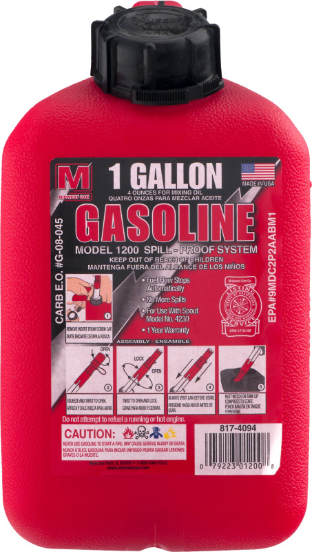 Midwest Can Dispenser Gas Tank Red Poly