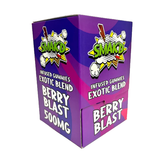 Smak'd Exotic Blend Infused Gummies 500mg 30 Count
