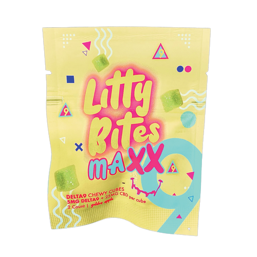 Litty Bites Maxx  Chewy Cubes D9 Golden Apple 2 Ct.