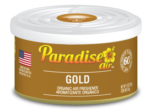 Paradise Air ORGU-010 Air Freshener Organic Can Gold 