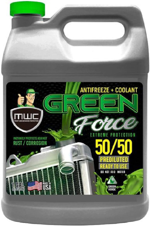 MWC Green Force Extreme Protection 50/50 Antifreeze & Coolant Defense Ready to use 1 Gal.