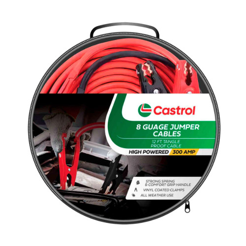 Castrol Auto Kit Jumper Cables Automotive 12 Ft Gauge 8