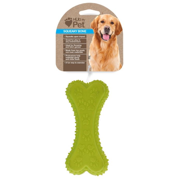 Hug my Pet Squeaky Bone Dog Toy