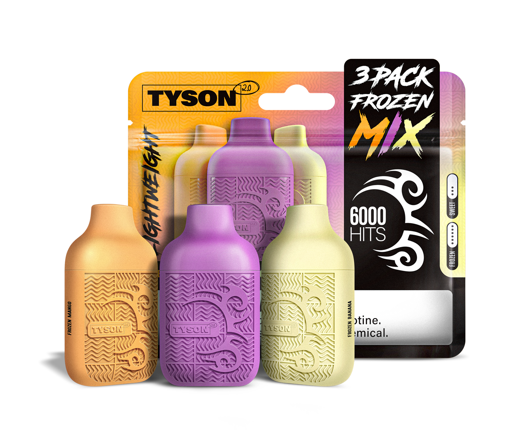 Tyson 2.0 Lightweight Vape 6000 Hits 3 Pack