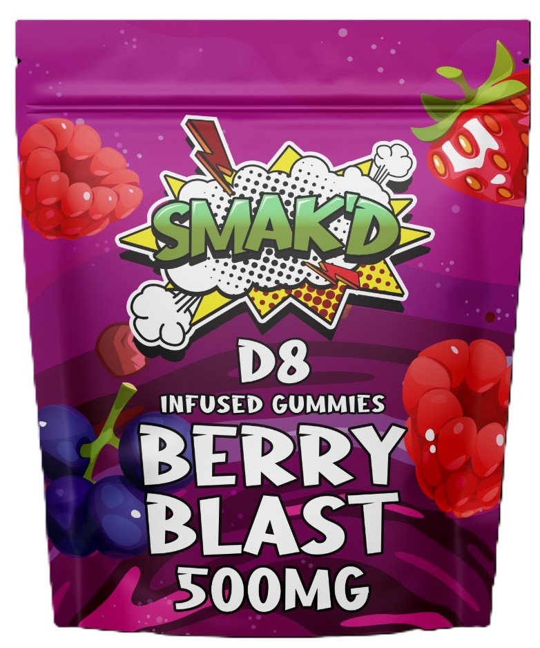 Smak'd D8 Infused Gummies Exotic Blend 500 mg