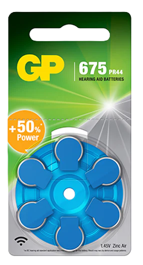 GP Batteries ZA675 Zinc Air Coin 5 Cell In Card 