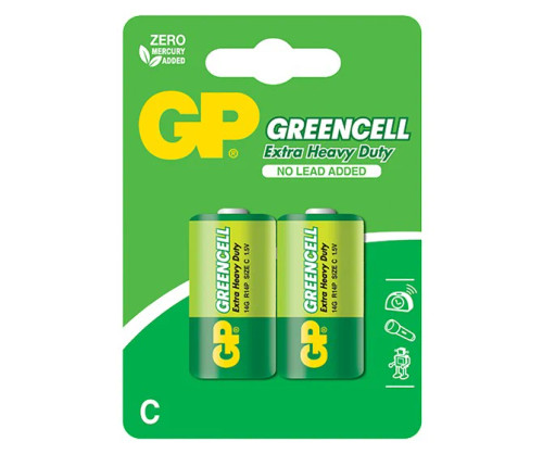 GP Greencell Battery (C) 2's Extra Heavy Duty Carbon Zinc