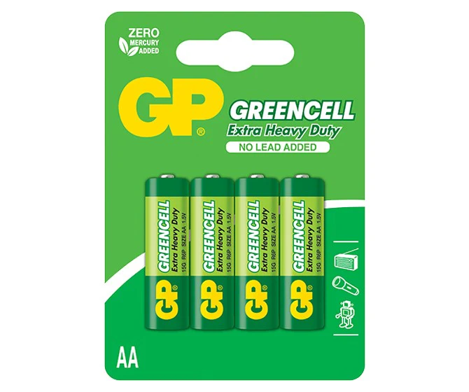 GP Greencell Battery 4 Extra Heavy Duty Carbon Zinc