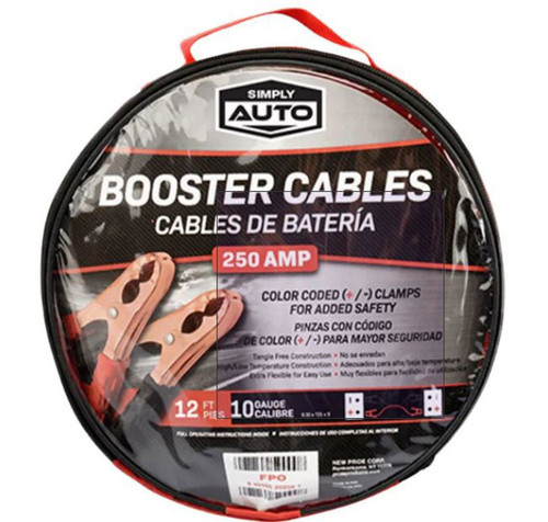 Simply Auto Accessories 12 Ft. Booster Cables 250amp (20205C)